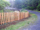 Wood fence